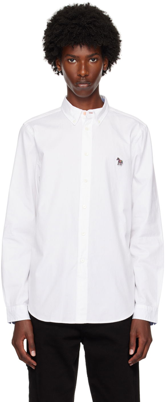 Риза Paul Smith PS Paul Smith Zebra Oxford Shirt Бяло | M2R-599R-FZEBRA-01, 0