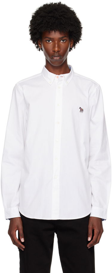 Риза Paul Smith PS Paul Smith Zebra Oxford Shirt Бяло | M2R-599R-FZEBRA-01, 0