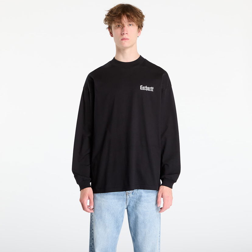 Тениска Carhartt WIP Long Sleeve Schooling Mockneck T-Shirt Черно | I035447.K02XX