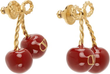 Обеци Valentino Valentino Garavani Chez 'Valentino' Cherry Earrings Червено | 6W0J0Z80MJP, 1