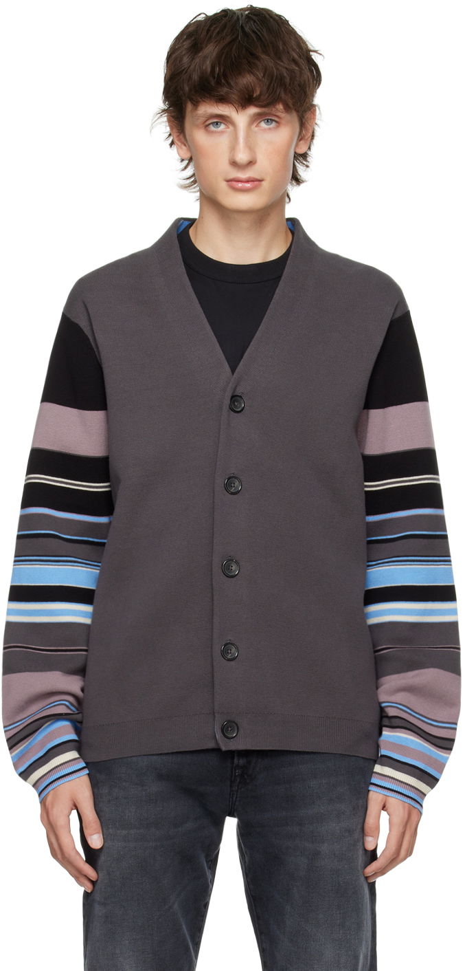 Пуловер Paul Smith PS Paul Smith Striped Cardigan Сиво | M2R-235Y-L21866-77, 0