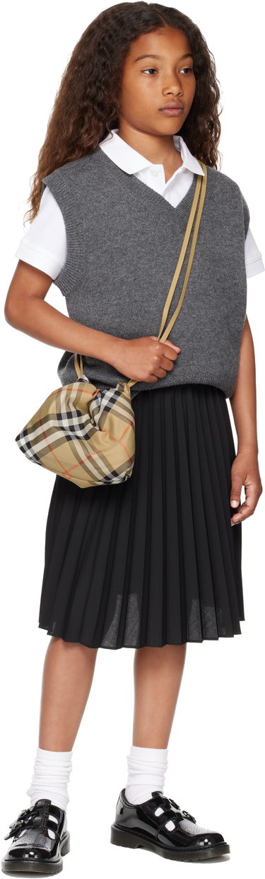 Голяма пазарска чанта Burberry Burberry Kids Check Pouch Бежово | 8096210, 3