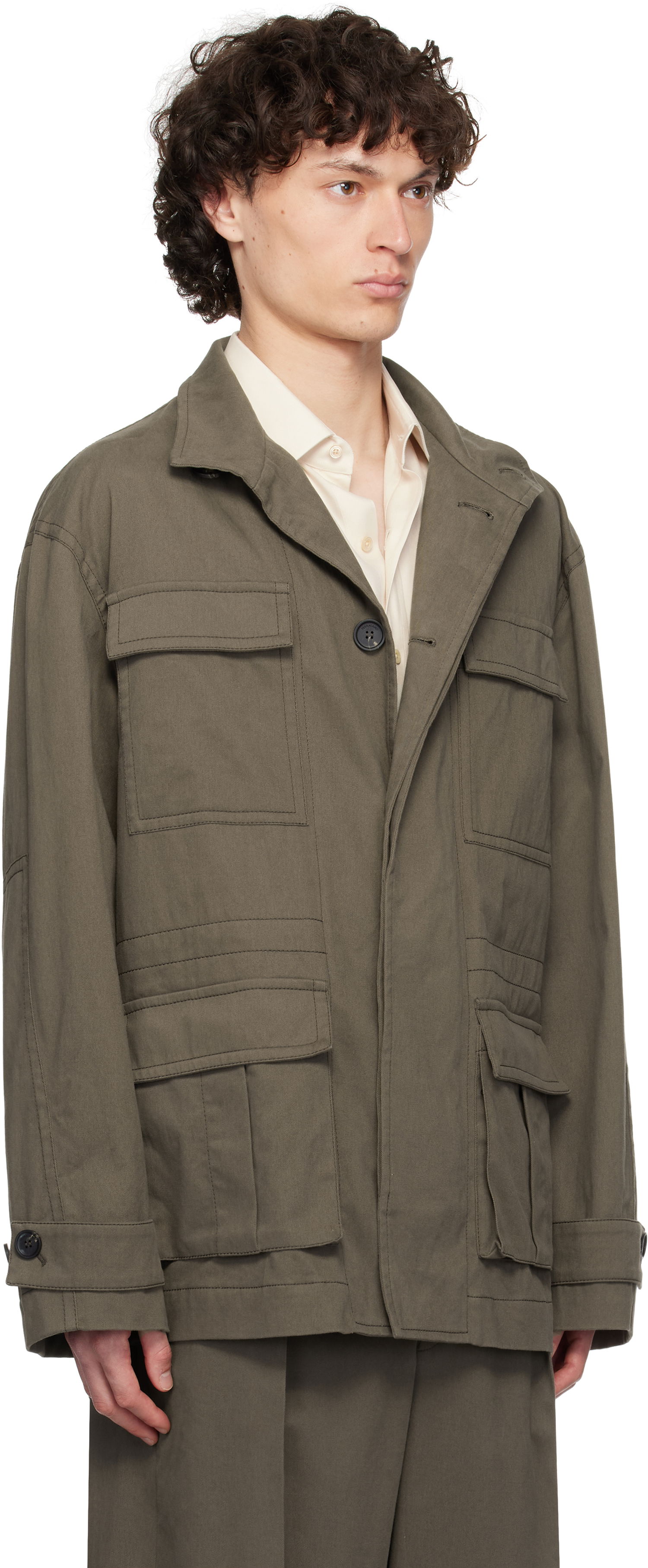 Яке FERRAGAMO Ferragamo Saharan Jacket Зелено | 782553, 1