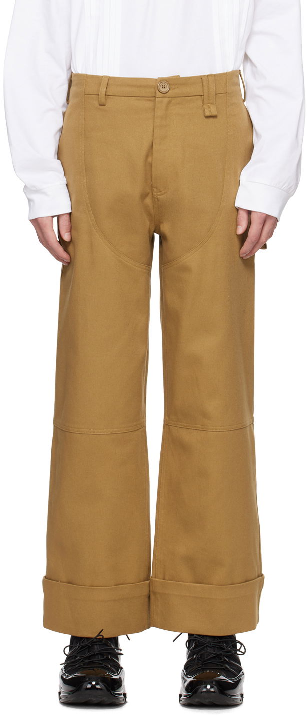 Панталони Simone Rocha Simone Rocha Four-Pocket Wide-Leg Trousers Кафяво | 4101 1074, 0
