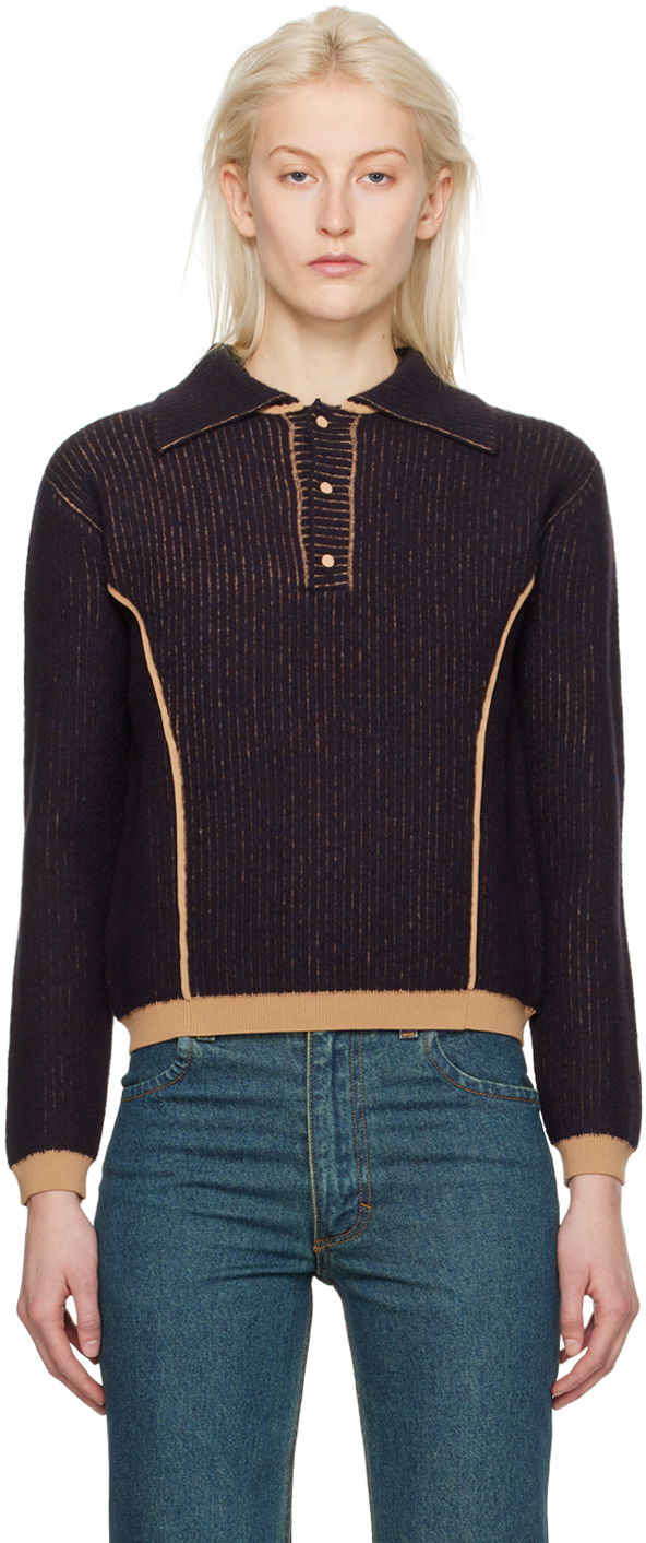 Поло тениска Eckhaus Latta Starling Polo Кафяво | 8051-EL-PS24-A -, 0