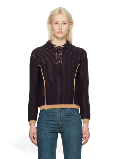 Поло тениска Eckhaus Latta Starling Polo Кафяво | 8051-EL-PS24-A -