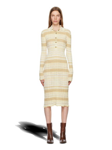 Pокля Acne Studios x SSENSE Midi Dress Бежово | FN-WN-DRES000896