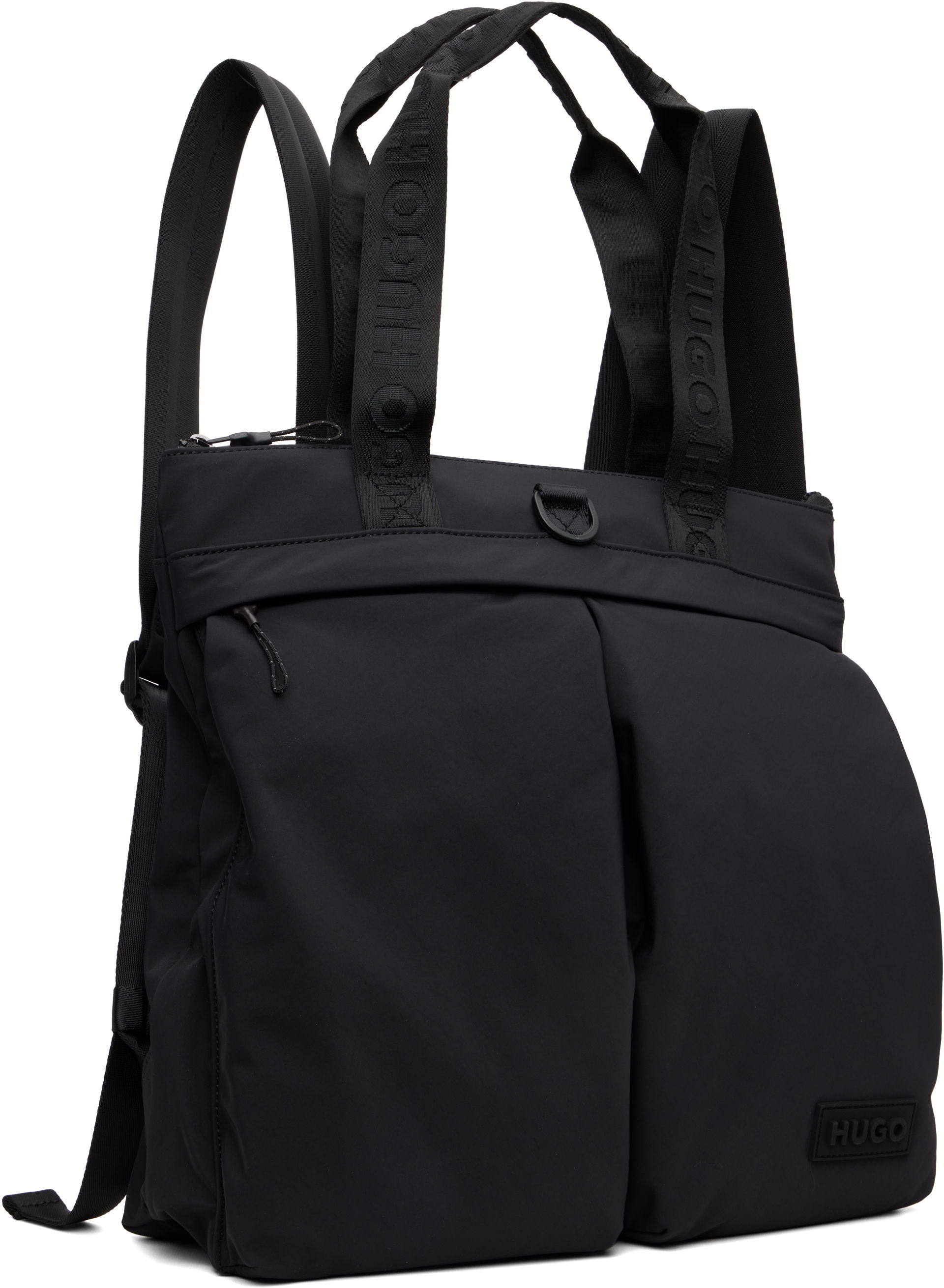 Hugo 3D Logo Patch Tote Backpack, 1