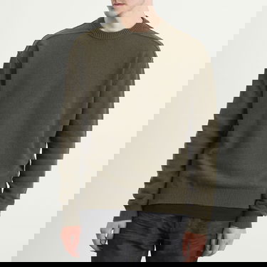 Пуловер Rick Owens Rick Owens Knit Crew Sweater Зелено | RU02E1684-WSBR-25, 2