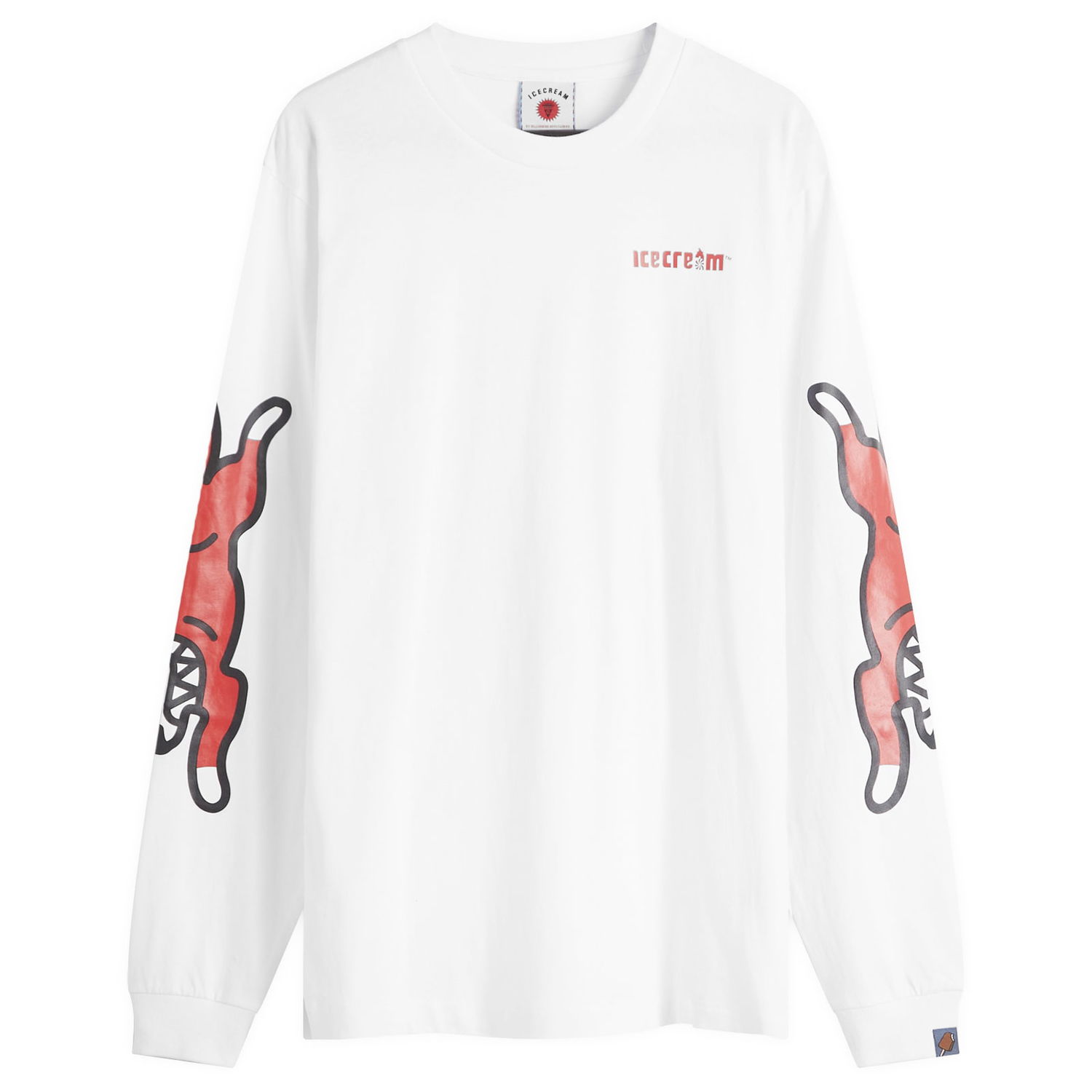 Тениска BBC IceCream ICECREAM Running Dog Long Sleeve T-Shirt, Size Large Бяло | IC24486-WHT, 1