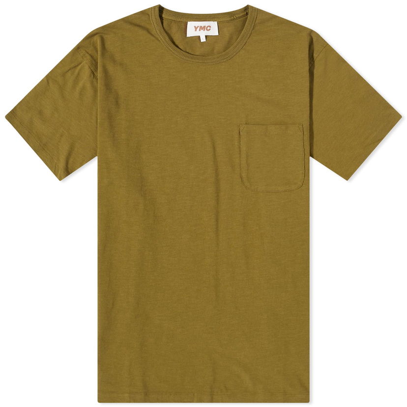 Тениска YMC Wild Ones T-Shirt With Pocket Зелено | P6AZG-30