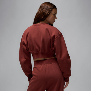Пуловер Jordan Jordan Flight Fleece Cropped Sweatshirt Червено | FV7152-231, 2