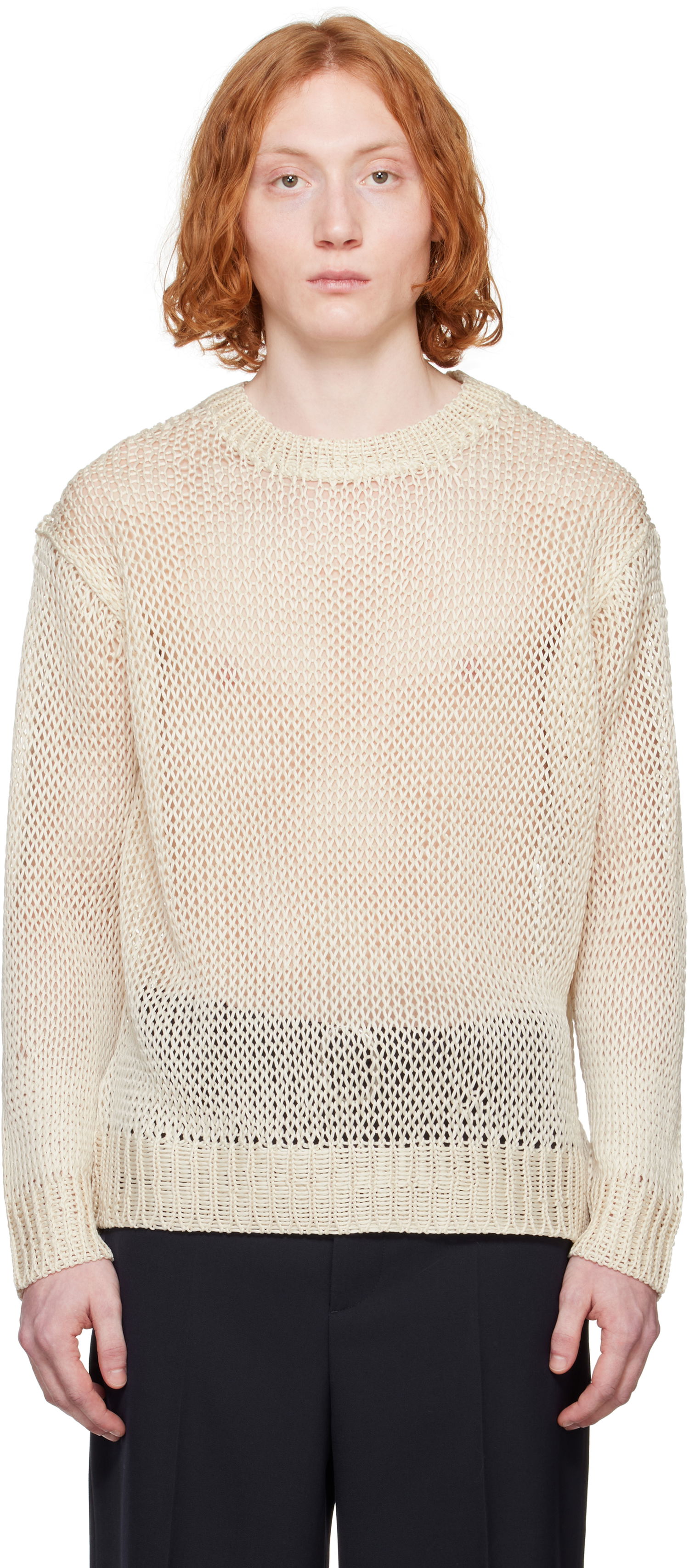 Пуловер Jil Sander Jil Sander Crew-Neck Sweater Бежово | J22GP0233_J16135, 0