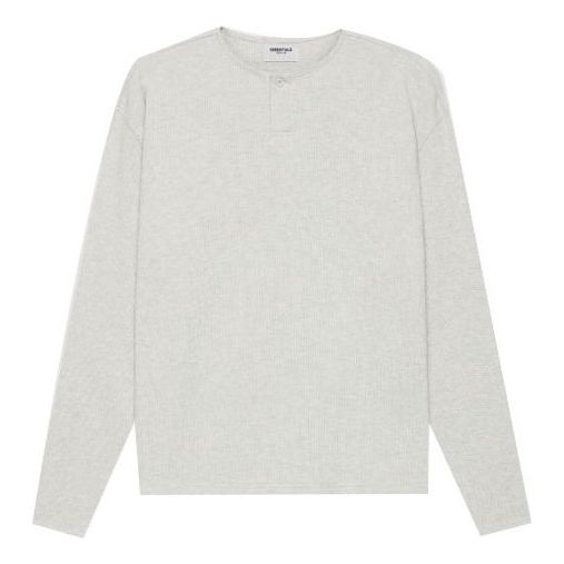 Пуловер Fear of God Essentials Thermal Henley Long Sleeve Сиво | FOG-SS21-604
