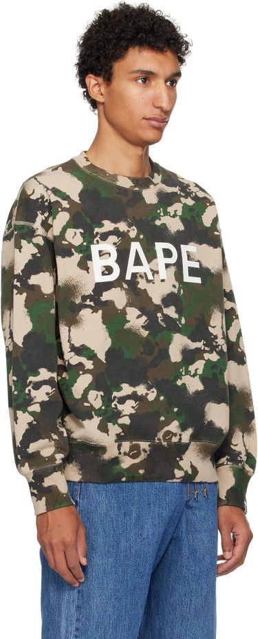Суитчър BAPE A Bathing Ape Map Camo Crewneck Sweatshirt Многоцветен | 001SWL301001M, 4