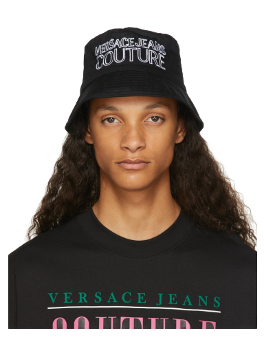 Шапка Versace Embroidered Logo Bucket Hat Черно | E71YAZK06 EZG009