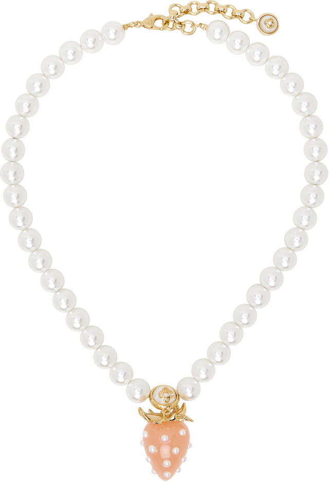 Casablanca Strawberry Pendant Pearl Necklace