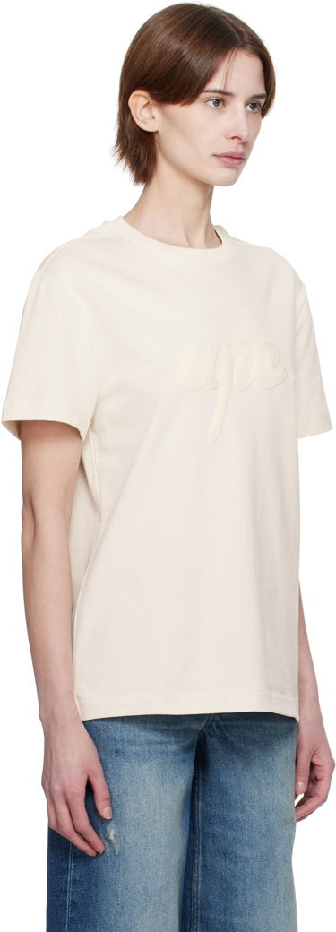 Тениска A.P.C. Lenny Embossed Logo T-shirt Бежово | COHGS-M26504, 1