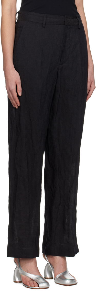 Панталони Maison Margiela MM6 Maison Margiela Crinkled Metallic Tailoring Trousers Черно | S52KA0521 M35253, 1