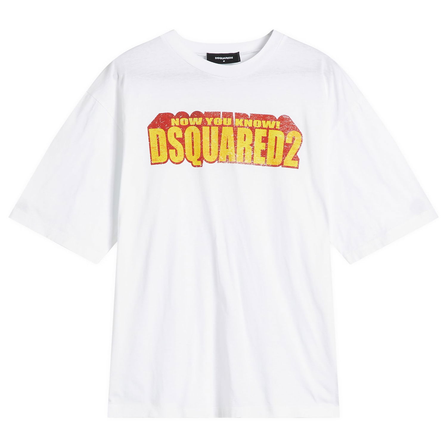Тениска DSQUARED2 Dsquared2 Loose Fit 3D Logo T-Shirt Бяло | S71GD1553-S23009-100, 0