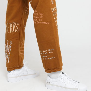 Спортни панталони Pleasures Remote Sweatpants Кафяво | P21W026, 5