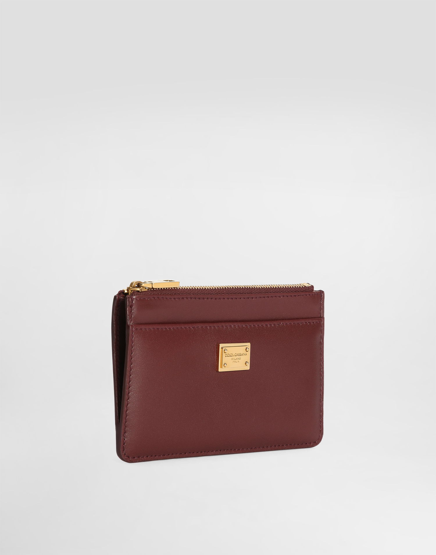 Портфейл Dolce & Gabbana Dolce & Gabbana Plongé Calfskin Card Holder Бургунди | BI1261A9S2580346, 1