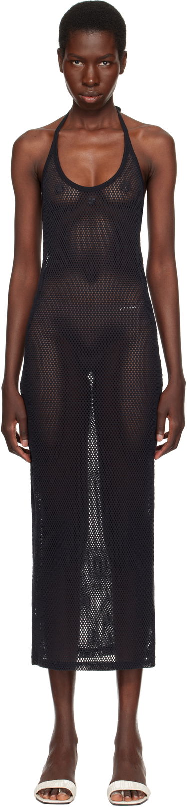 Pокля Courrèges Courrèges Holistic Mesh Maxi Dress Черно | 225JRO625JS0119, 0