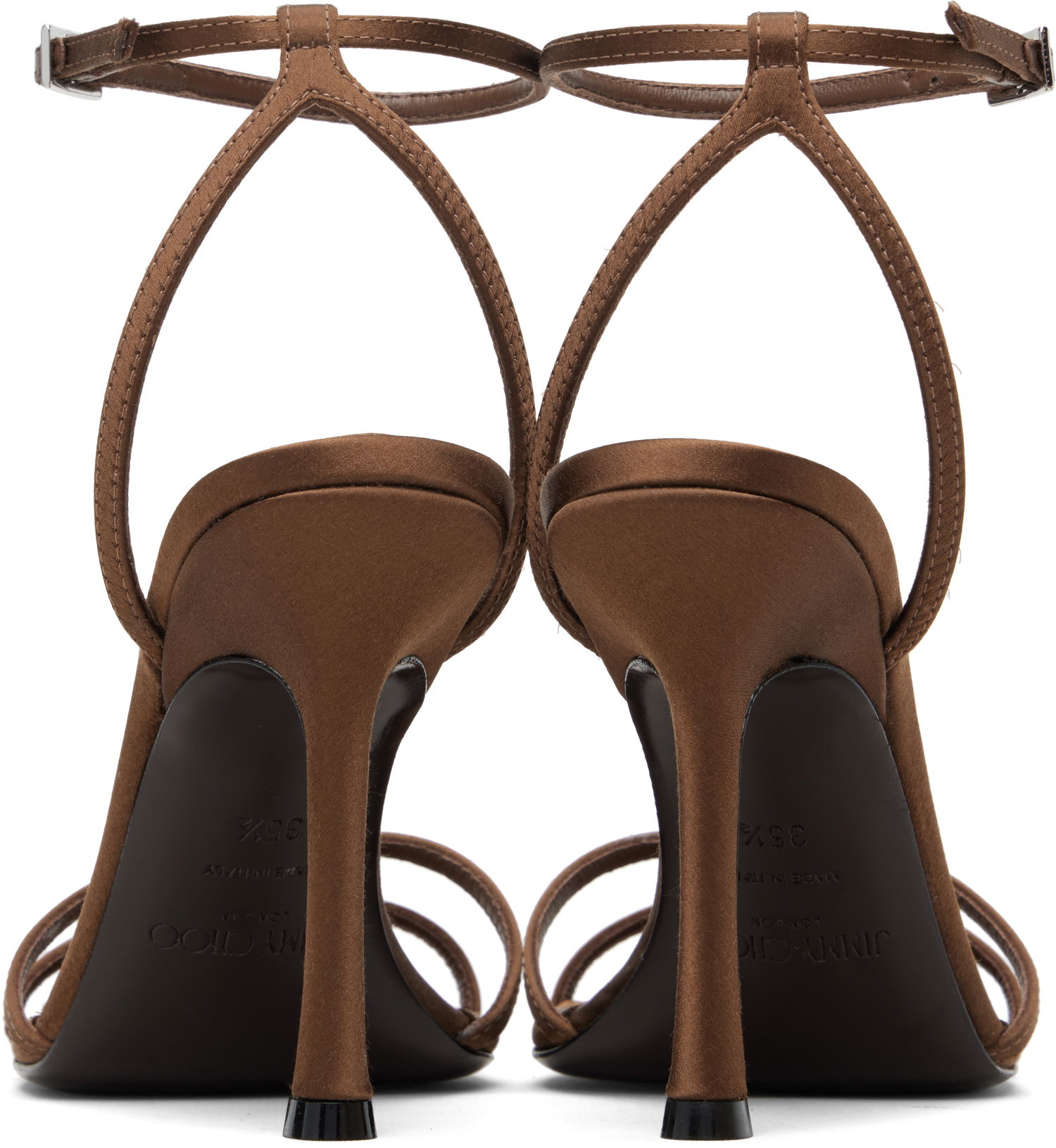 Кецове и обувки Jimmy Choo 1998 Leo 100 Heeled Sandals Кафяво | 1998 LEO 100, 1