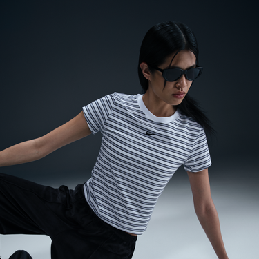 Тениска Nike Nike Sportswear Chill Knit Slim Fit Striped T-Shirt Бяло | HF9524-100, 4