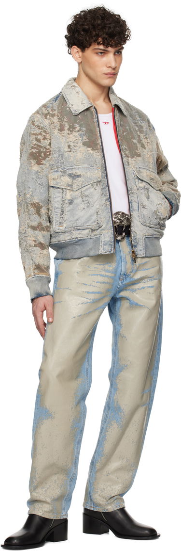 Яке бомбър Diesel Distressed Denim Jacket Синьо | A15821-09L09-01, 3
