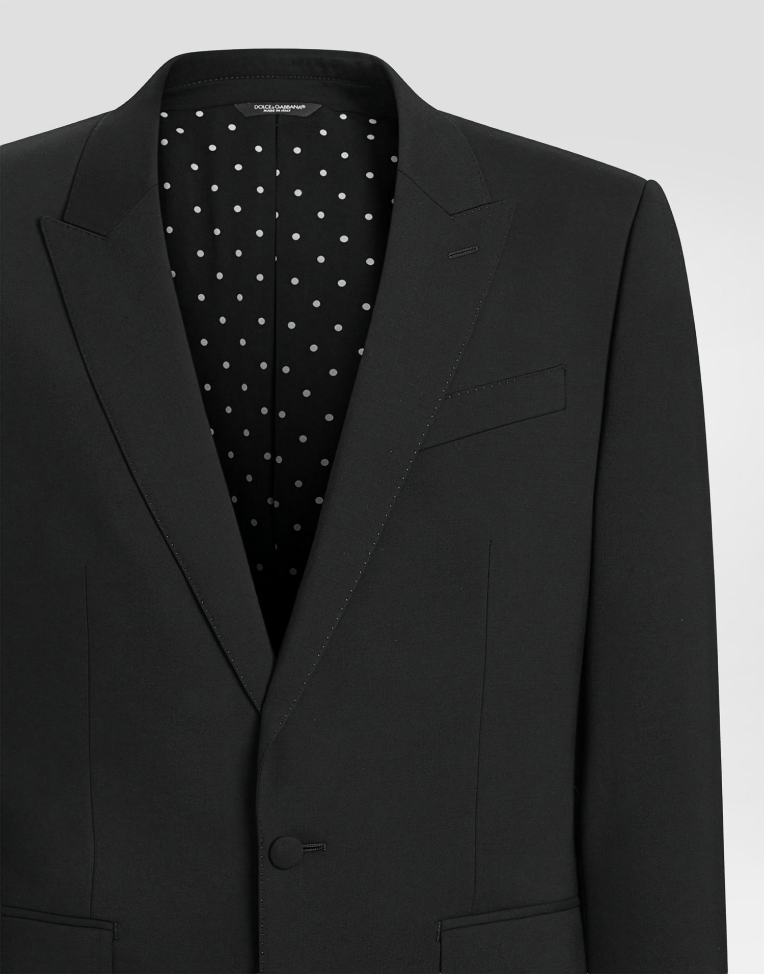 Яке Dolce & Gabbana Single-breasted New Martini Canvas Jacket Черно | G2VZ7TFUBFTN0000, 1