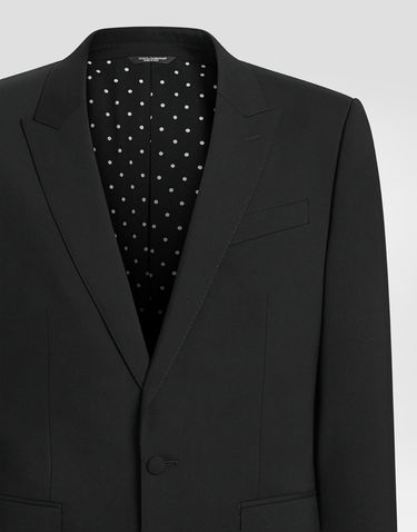 Яке Dolce & Gabbana Single-breasted New Martini Canvas Jacket Черно | G2VZ7TFUBFTN0000, 1