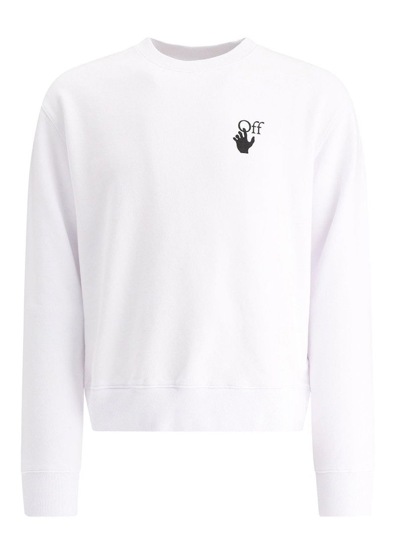 Суитчър Off-White Degrade Arrows Crewneck Sweatshirt Бяло | OMBA025F21FLE0060184, 0