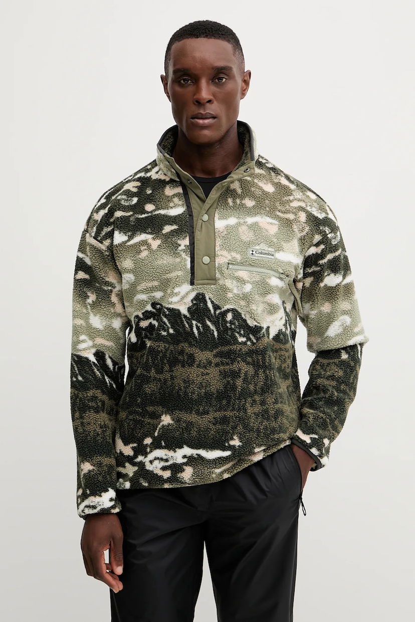 Суитчър Columbia Helvetia II Mountain Graphic Quarter-Snap Fleece Многоцветен | 2098461