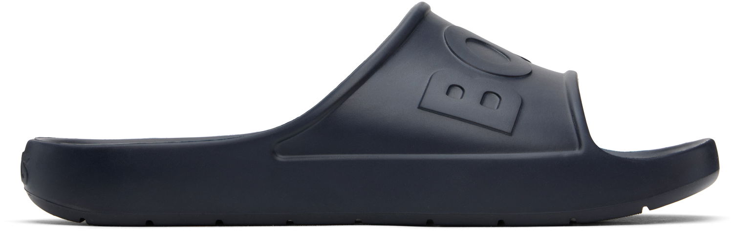 Кецове и обувки BOSS Embossed Logo Pool Slides Тъмно синьо | 50498207, 0