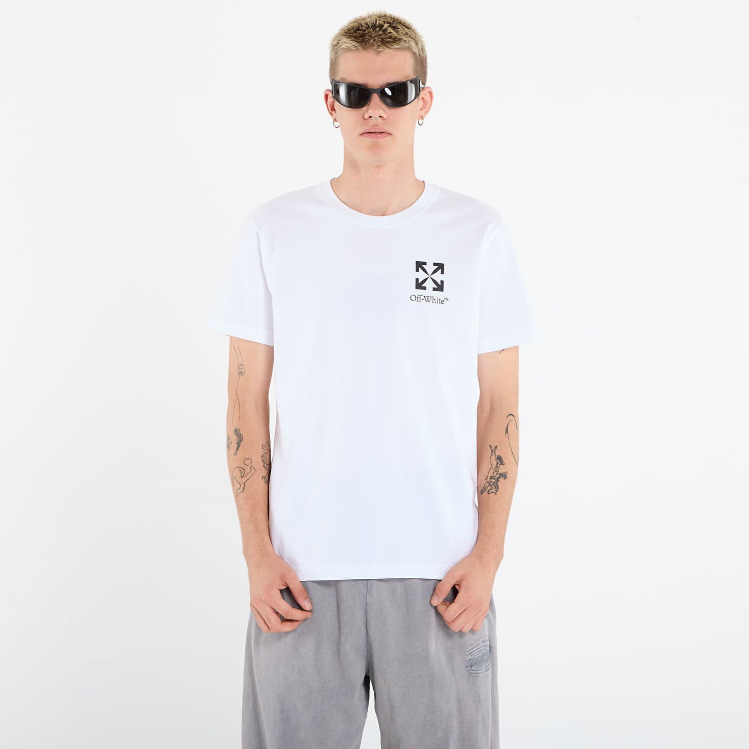 Тениска Off-White Off-White Small Arrow Slim S/S T-Shirt Бяло | OMAA027F25JER00F0110, 0
