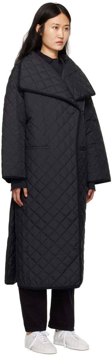 Пухо яке TOTEME TOTEME Quilted Wrap Coat Черно | 213-112-732, 4