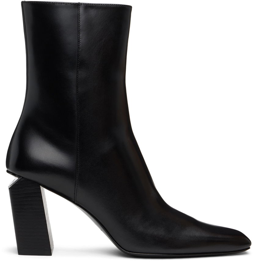 Кецове и обувки Alexander Wang Toni 85mm Ankle Leather Boots Черно | 30324B009