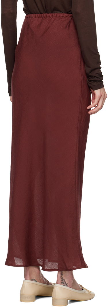 Пола Baserange Baserange Dydine Maxi Skirt Бургунди | SKDY-LI-AU24, 2