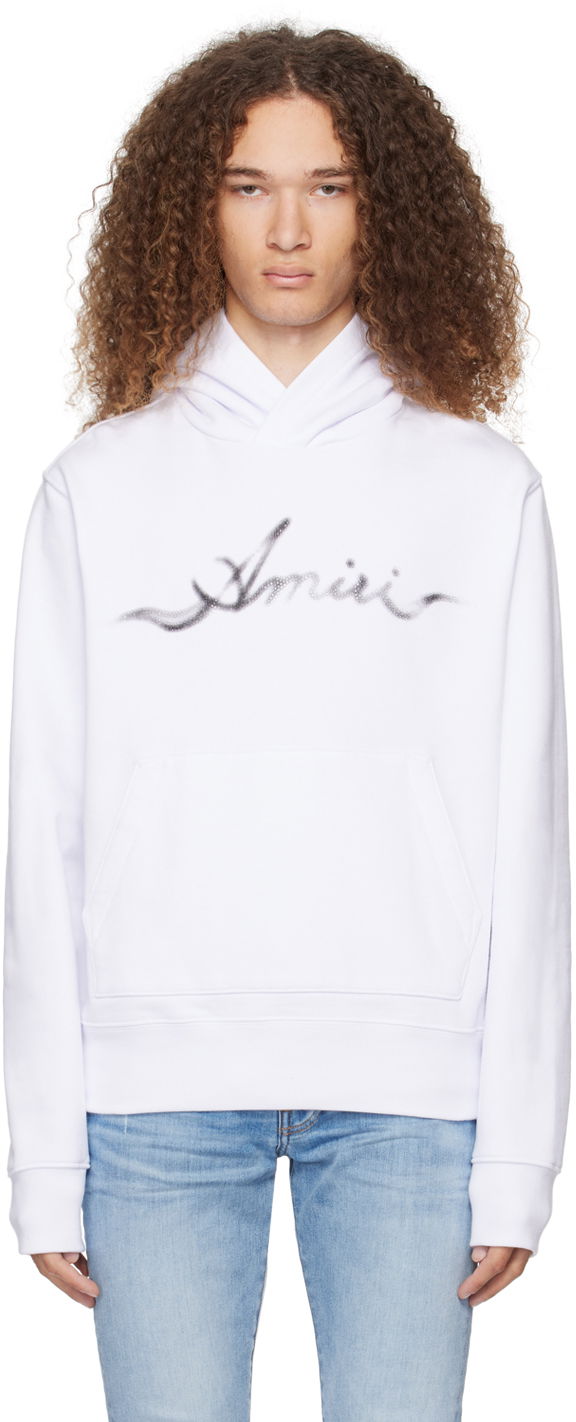 Суитчър AMIRI Smoke Hoodie Бяло | PS24MJL027