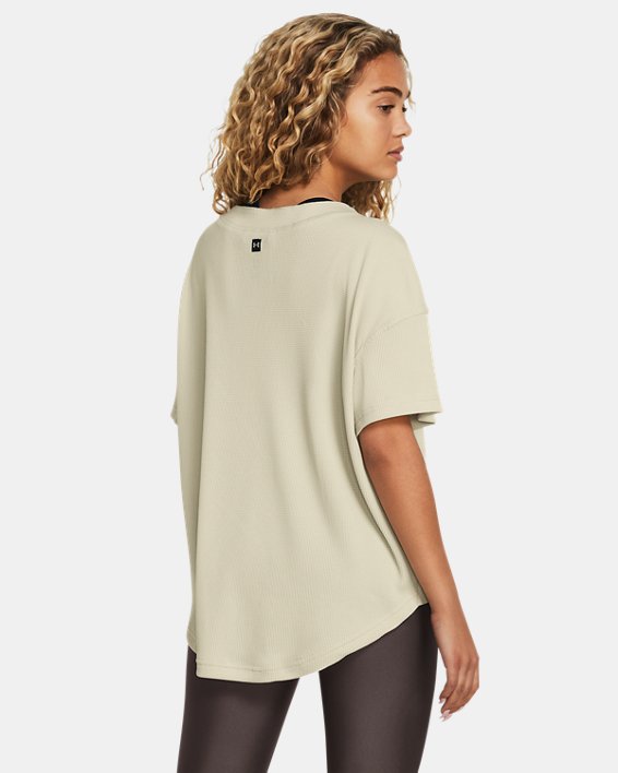Тениска Under Armour Project Rock Easy Go Over Shirt für Damen Silt Бежово | 1382707-273, 1