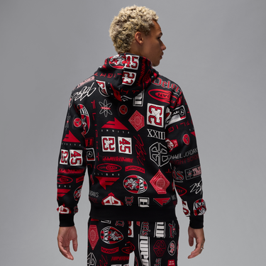 Суитчър Jordan Jordan Essentials Print Fleece Hoodie Черно | HM7254-010, 4