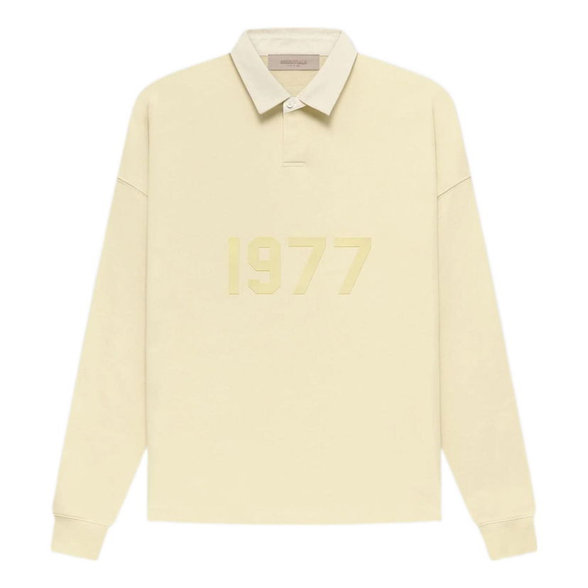 Поло тениска Fear of God Essentials Henley Rugby Polo Жълто | FOG-FW22-338