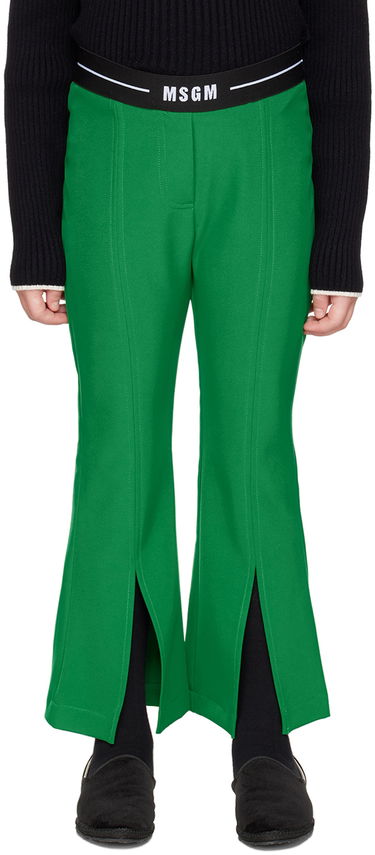 Панталони MSGM MSGM Kids Flared Trousers Зелено | MS029176, 0