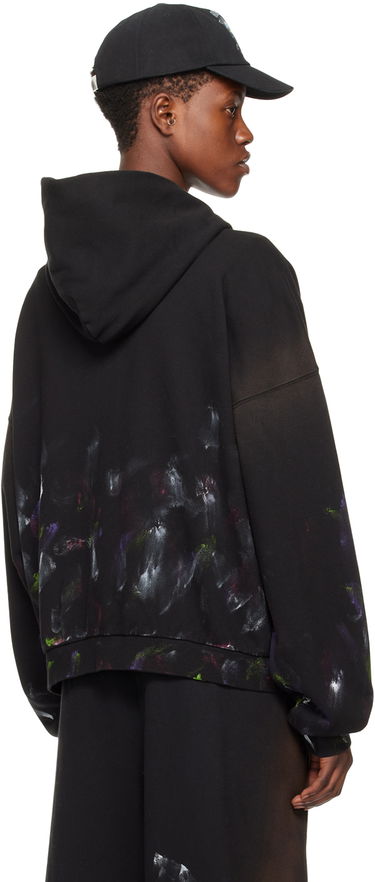 Суитчър We11done Painted Zip-Up Hoodie Черно | WD-TJ0-24-777-U-BK, 2