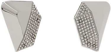 Обеци Amina Muaddi Giselle Crystal Earrings Металик | GISELE EARRING, 4