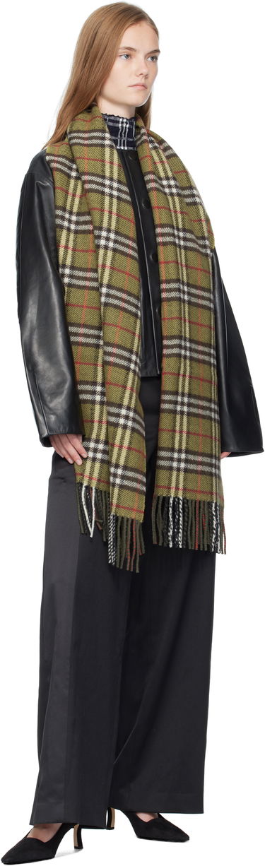 Шал Burberry Burberry British Wool Check Scarf Зелено | 8109459, 1
