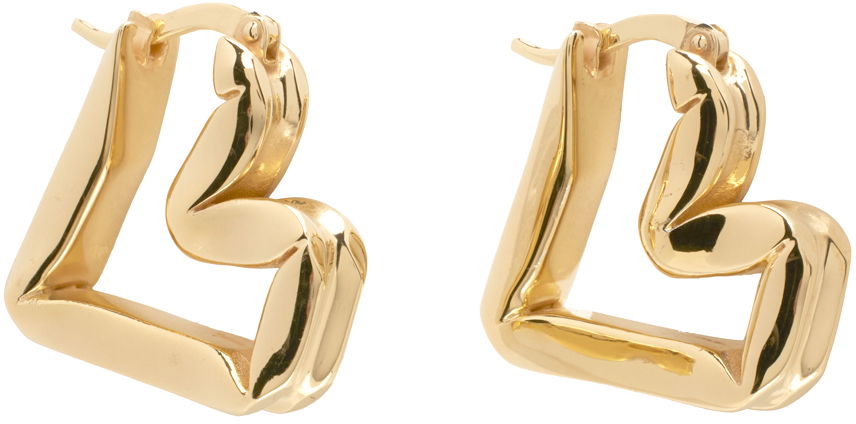 Обеци Bottega Veneta Heart Earrings Металик | 765199 VAHU0, 1