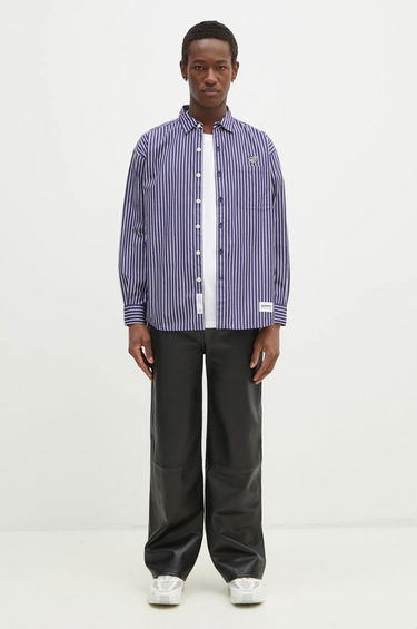 Риза Neighborhood NEIGHBORHOOD Striped Regular Fit Shirt Лилаво | 242TSNH.SHM03, 4