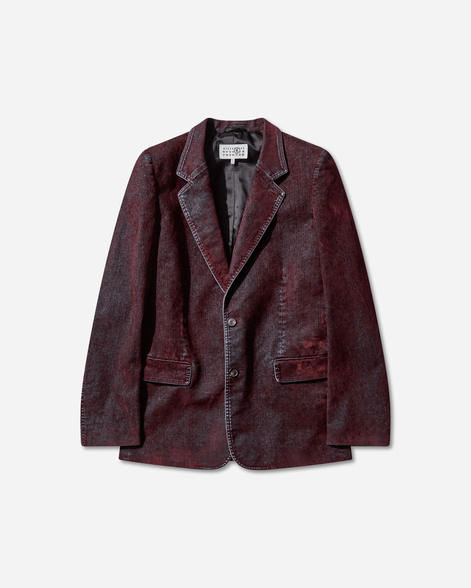 Яке Maison Margiela Flocked Denim Suit Jacket Бургунди | SH2BN0019 227, 1